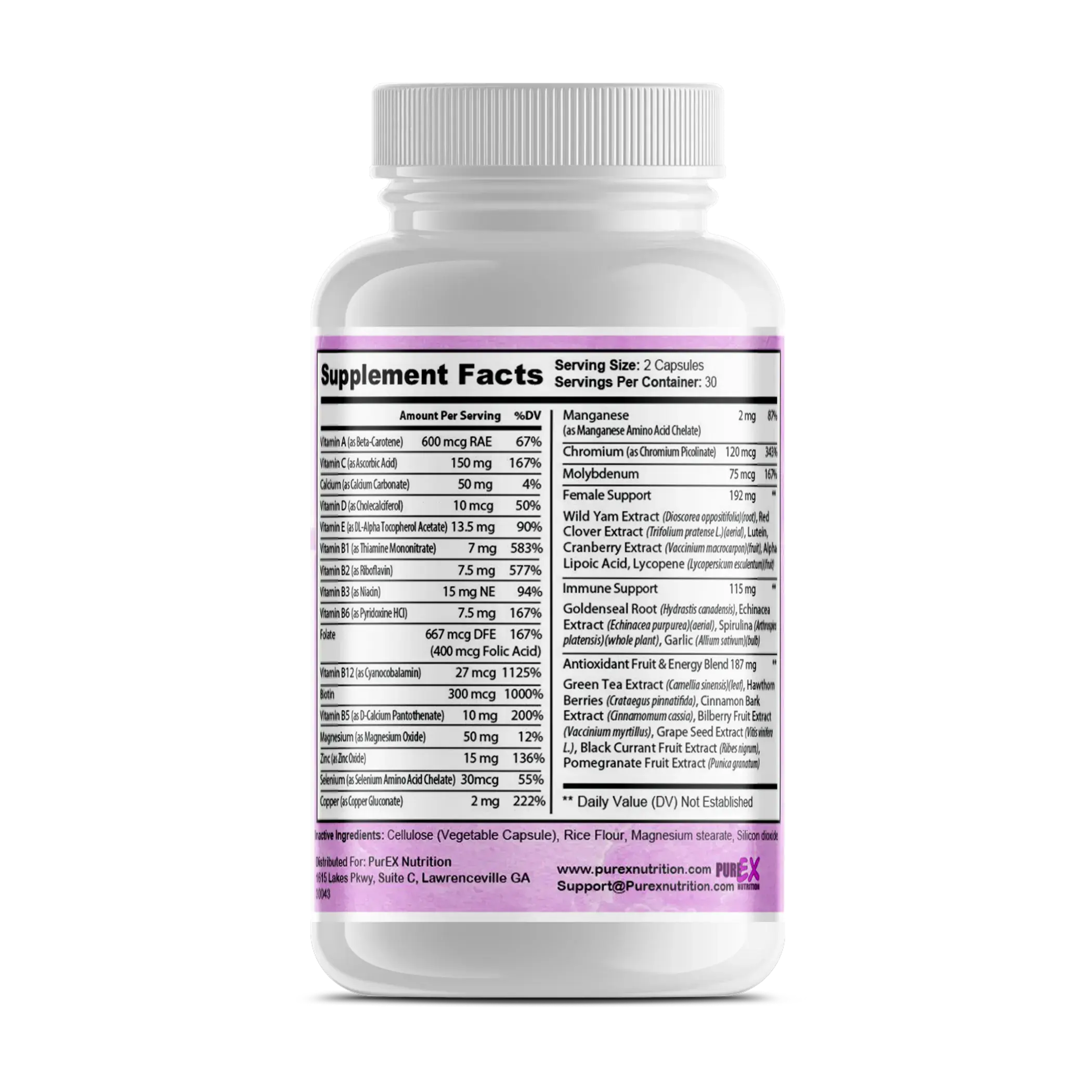 Pure Multivitamins - Womens Purex Nutrition