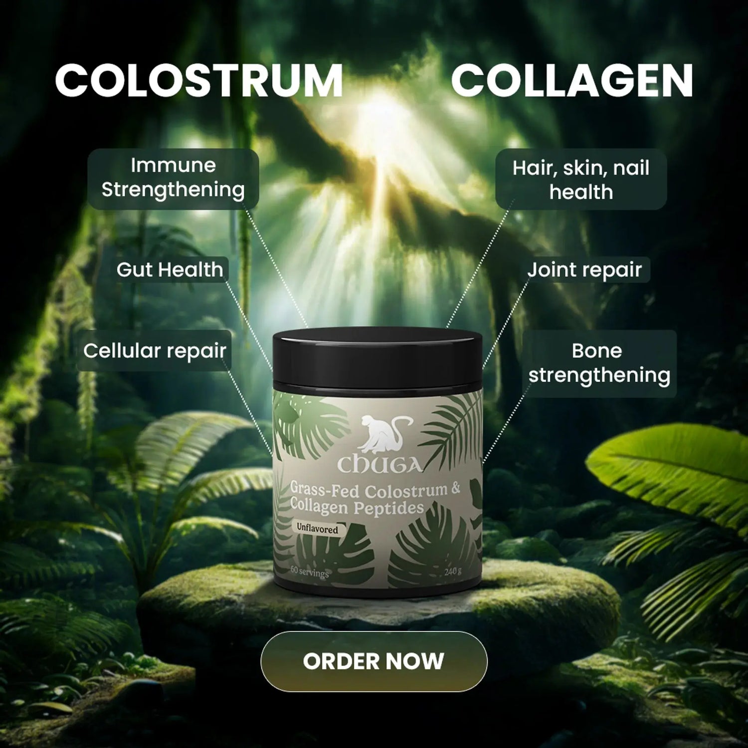 Grass-Fed Colostrum & Collagen Peptides Chuga Shilajit