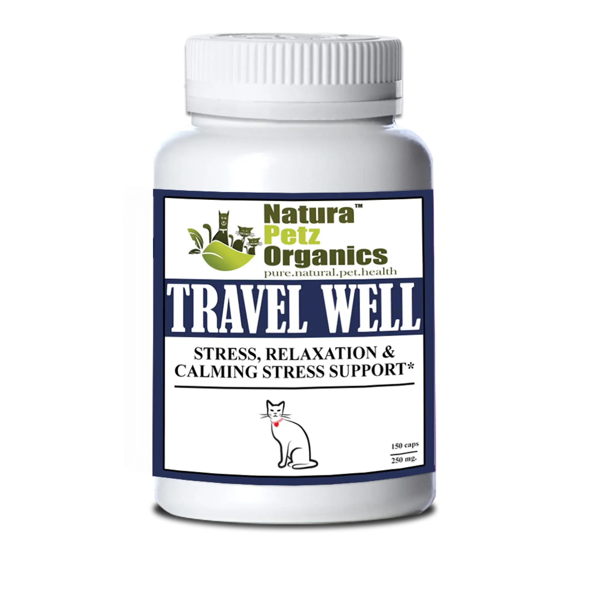 Travel Well - Stress, Relaxation &amp; Calming Stress Support* For Dogs And Cats On The Go* Organic Pet Systems