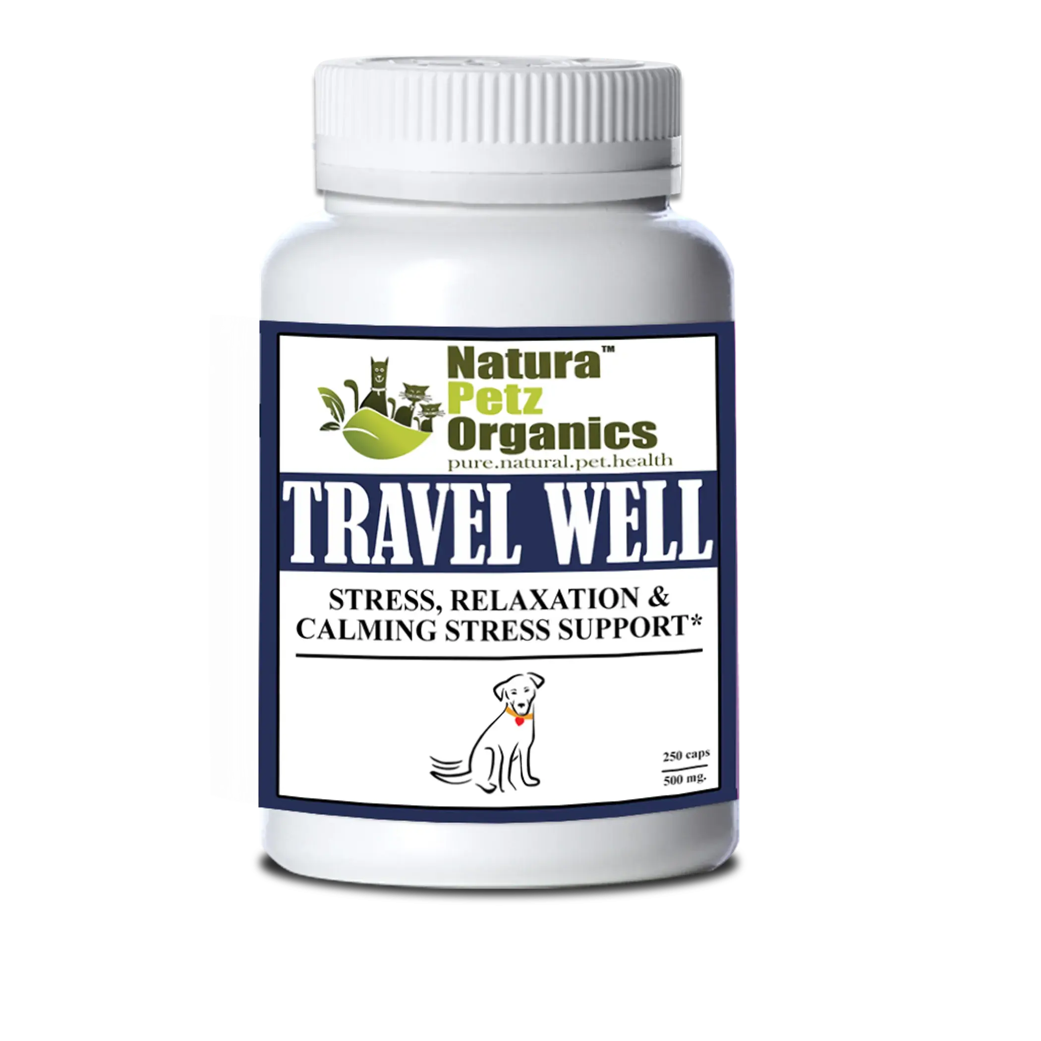 Travel Well - Stress, Relaxation &amp; Calming Stress Support* For Dogs And Cats On The Go* Organic Pet Systems