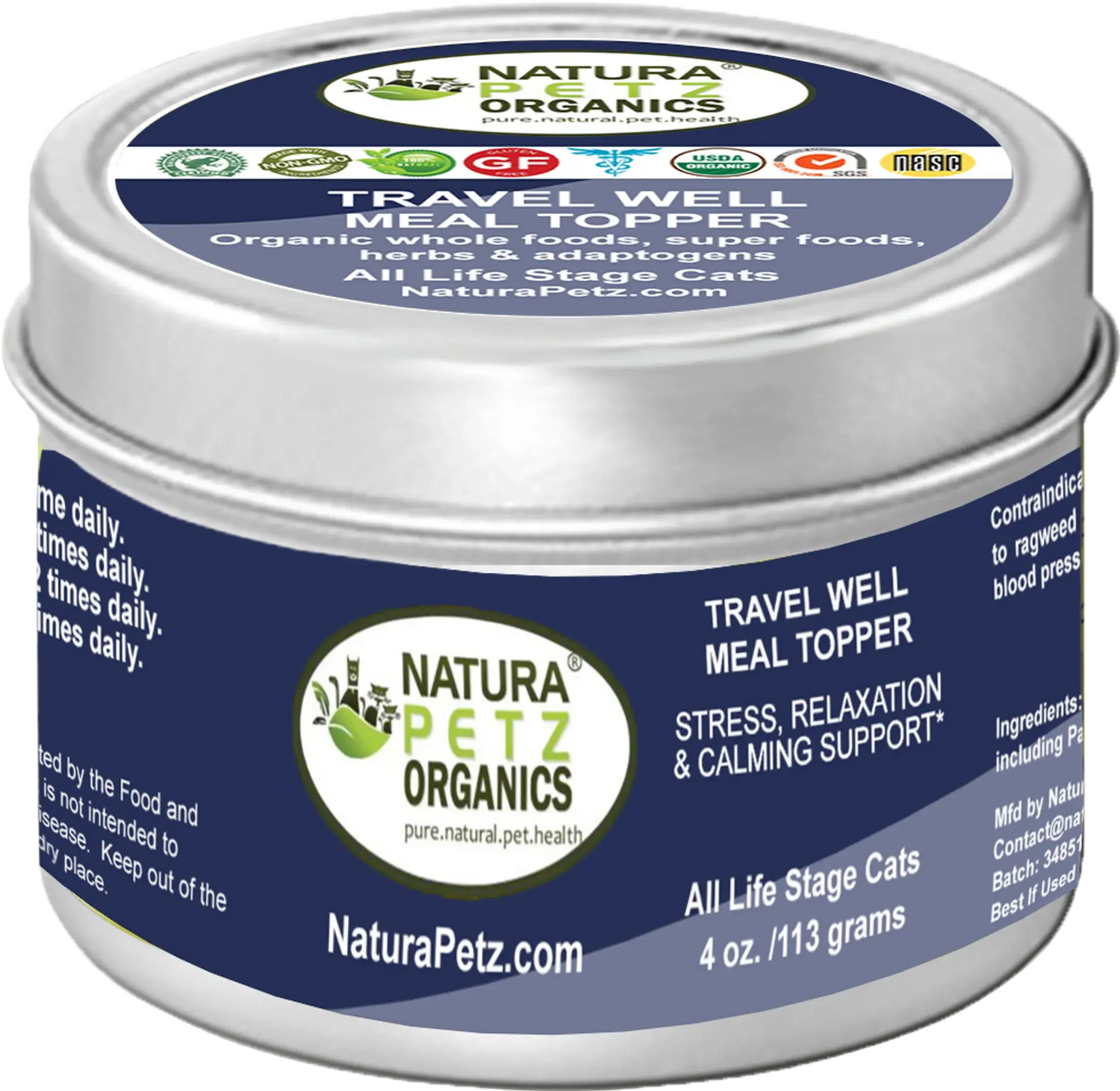 Travel Well Meal Topper* Stress, Relaxation &amp; Calming Support For Dogs And Cats On The Go* Organic Pet Systems