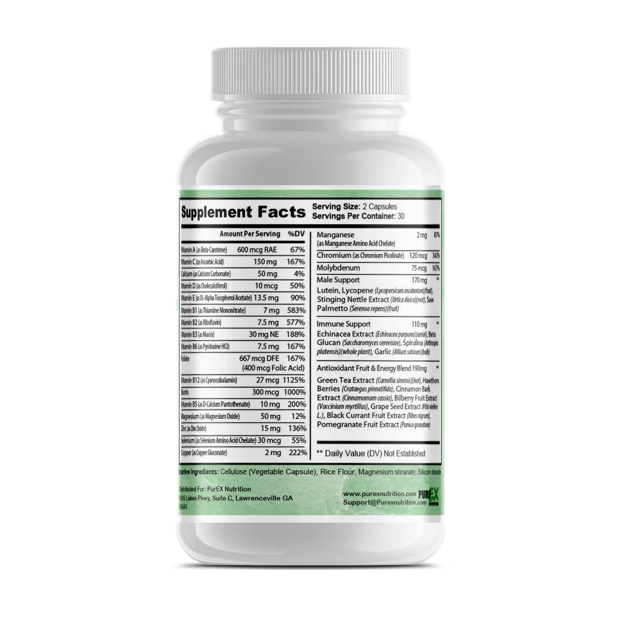 Pure Multivitamins - Mens Purex Nutrition