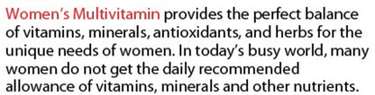 Pure Multivitamins - Womens Purex Nutrition