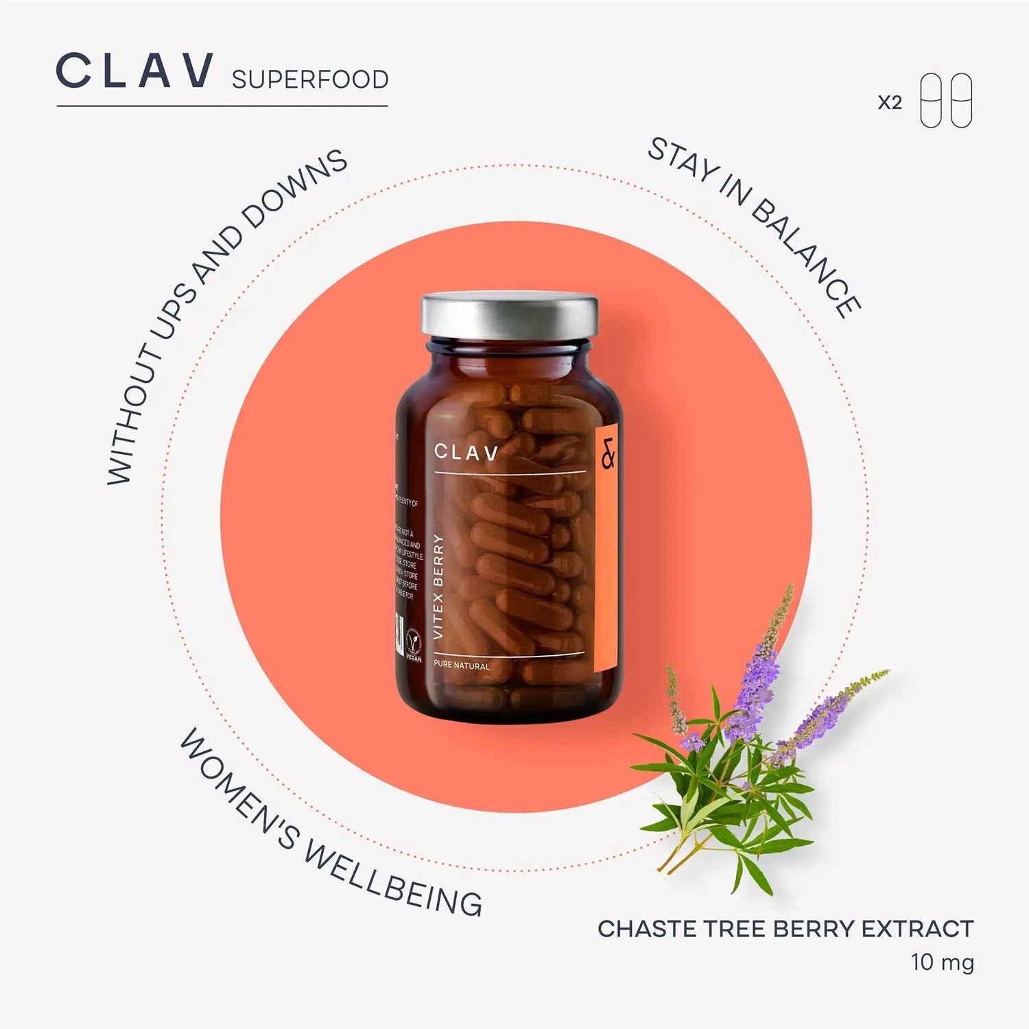 Vitex Berry Premium Chasteberry 4:1 Extract Vitex Agnus Castus Clav