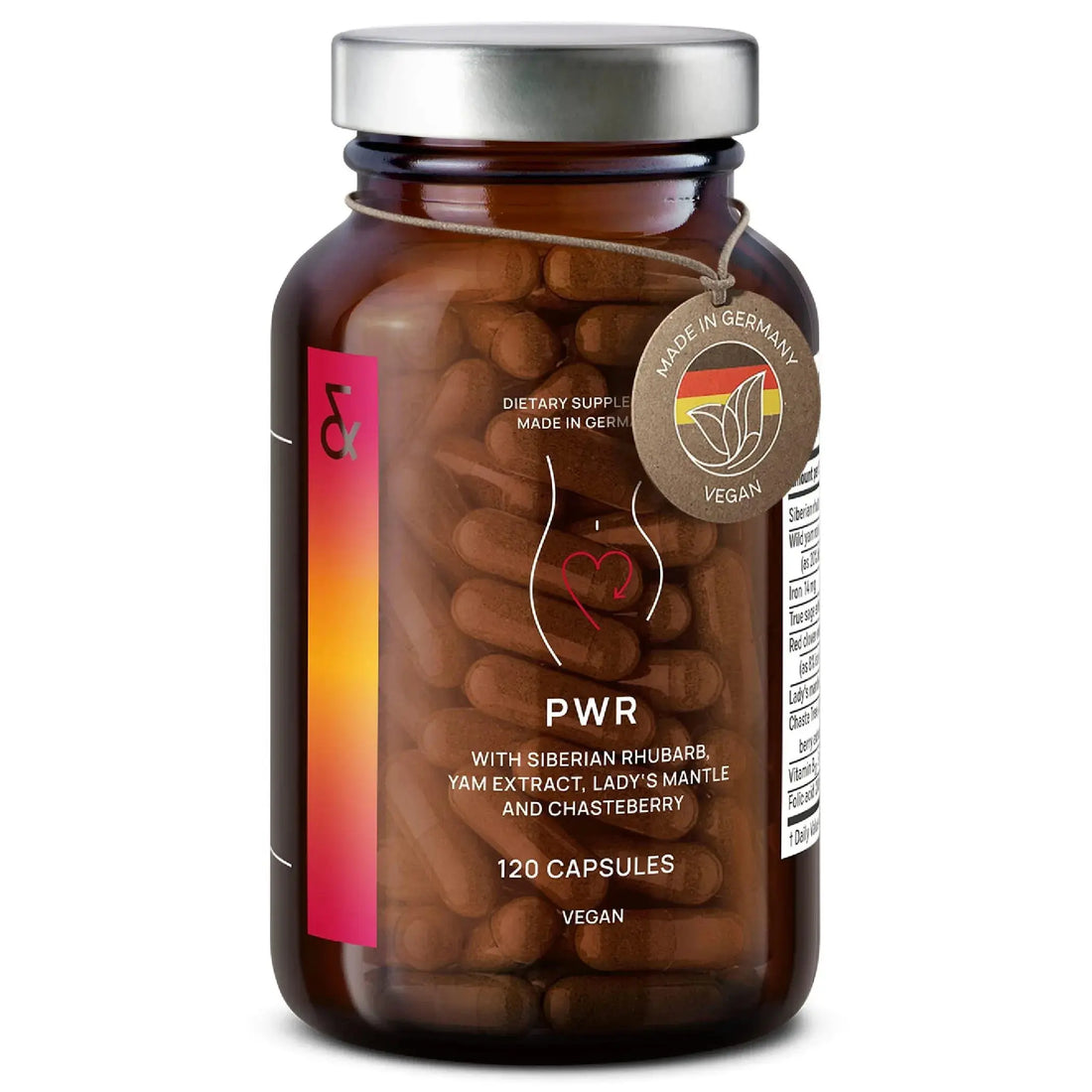 Natural Hormone Balance for Women PMS Relief with Siberian Rhubarb Wild Yam &amp; Vitex Berry Vegan Menstrual Regulator Supplement 120 Capsules Clav