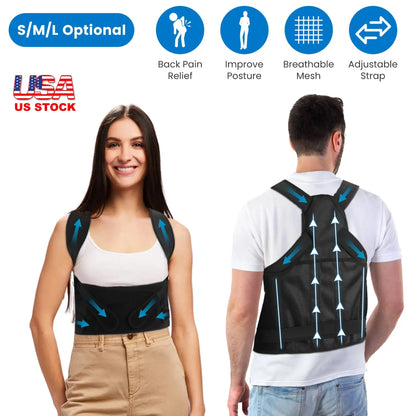 Posture Corrector for Women Men Adjustable Back Brace Linx Group