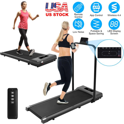 2-in-1 Under Desk Folding Treadmill Foldable Walking Pad Linx Group